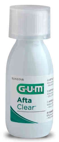 GUM AFTACLEAR RINSE SUUN HAAVAUMIEN HOITOON AIKUISILLE JA LAPSILLE 120 ML