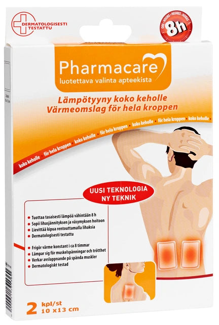 PHARMACARE Lämpötyyny 10 cm x 13 cm 2 kpl