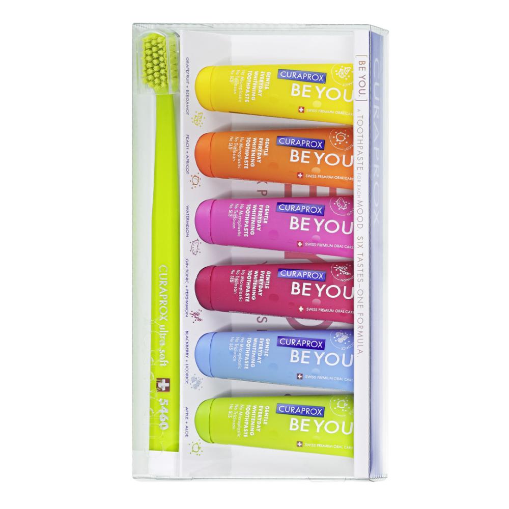 CURAPROX Be You Six kuusi makua hammastahnasetti + CS5460 hammasharja