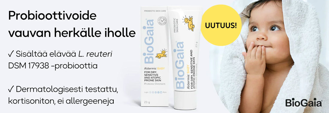 BioGaia Aldermis BABY – probioottinen lähestymistapa vauvan ihonhoitoon