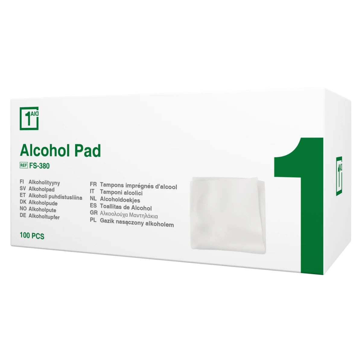 1Aid Alkoholityyny 100 kpl ihon puhdistukseen ennen toimenpiteitä
