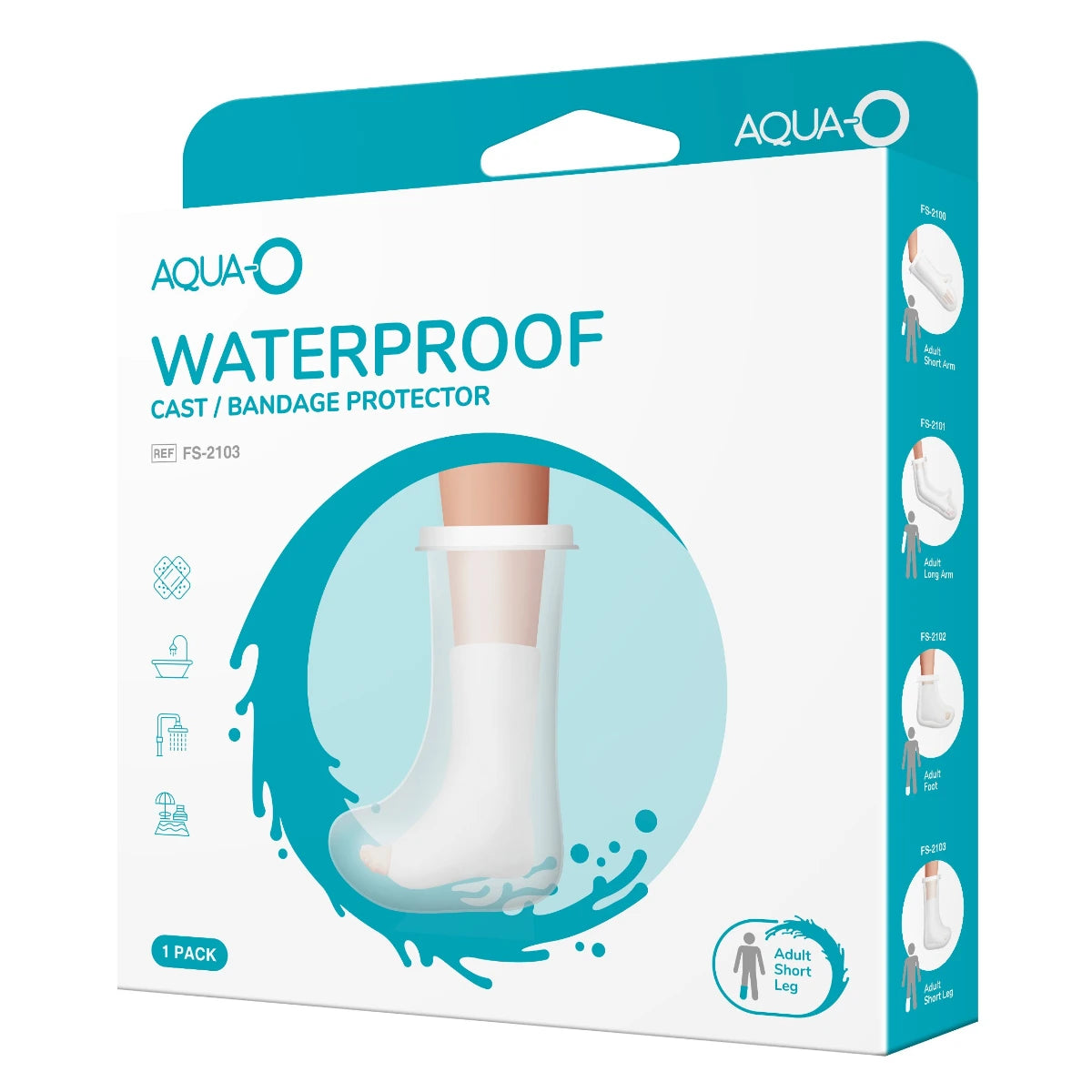 1Aid Kipsisuoja sääri Aqua0 1 kpl