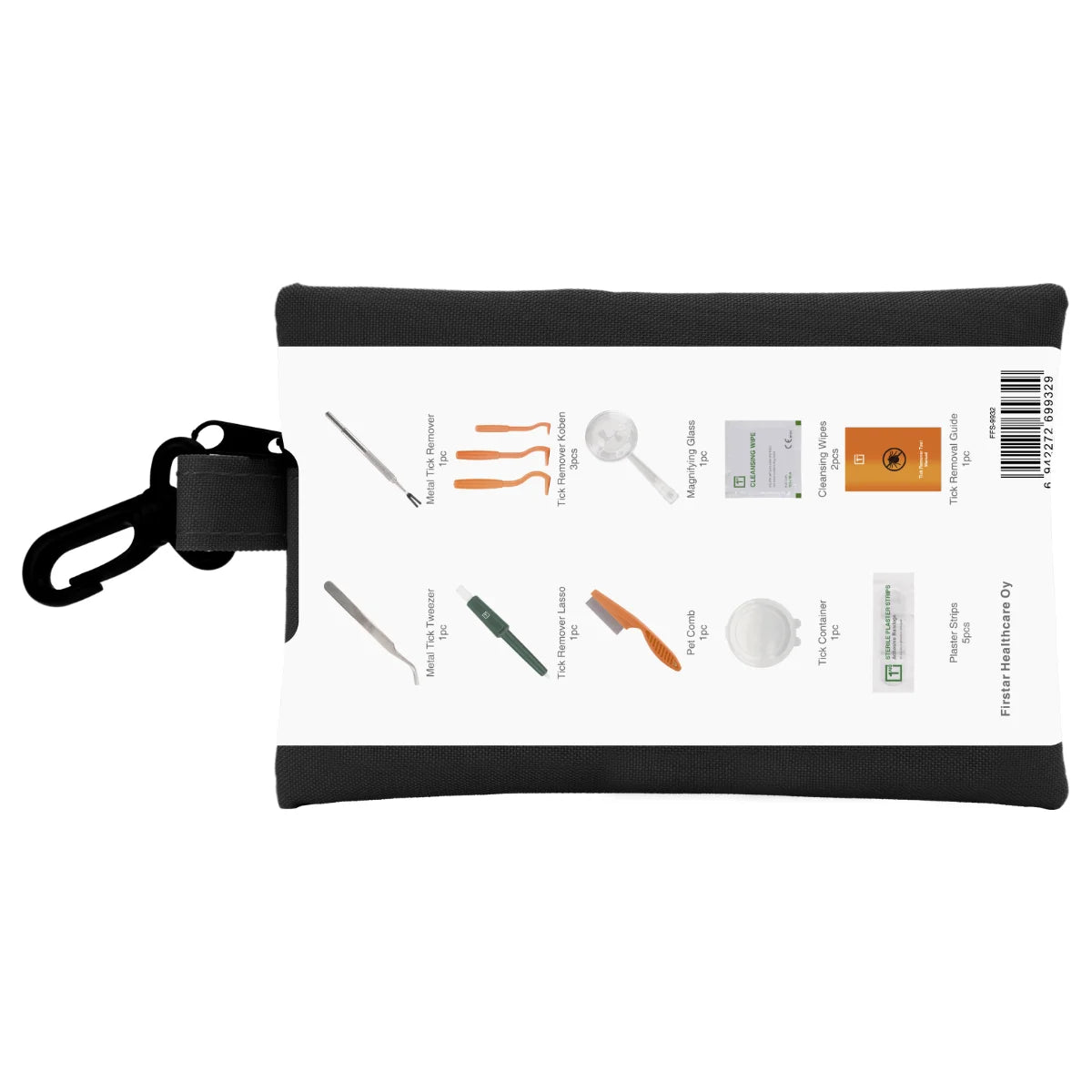 1Aid Punkinpoistosetti Musta – sisältää useita punkinpoistajia