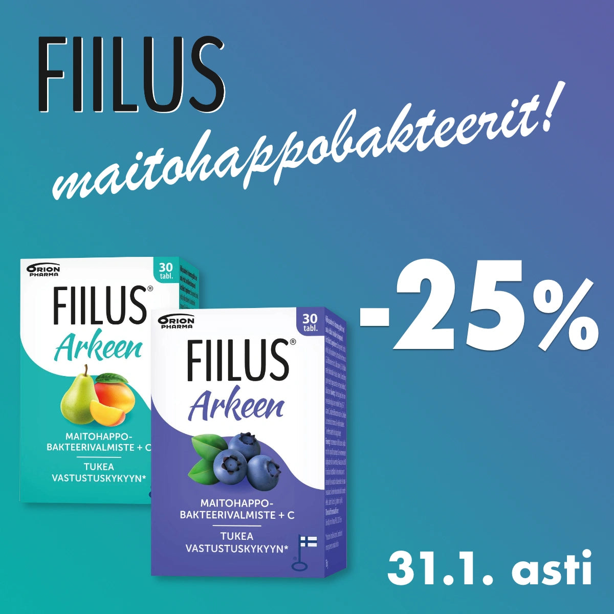 Fiilus -25% tammikuun ajan