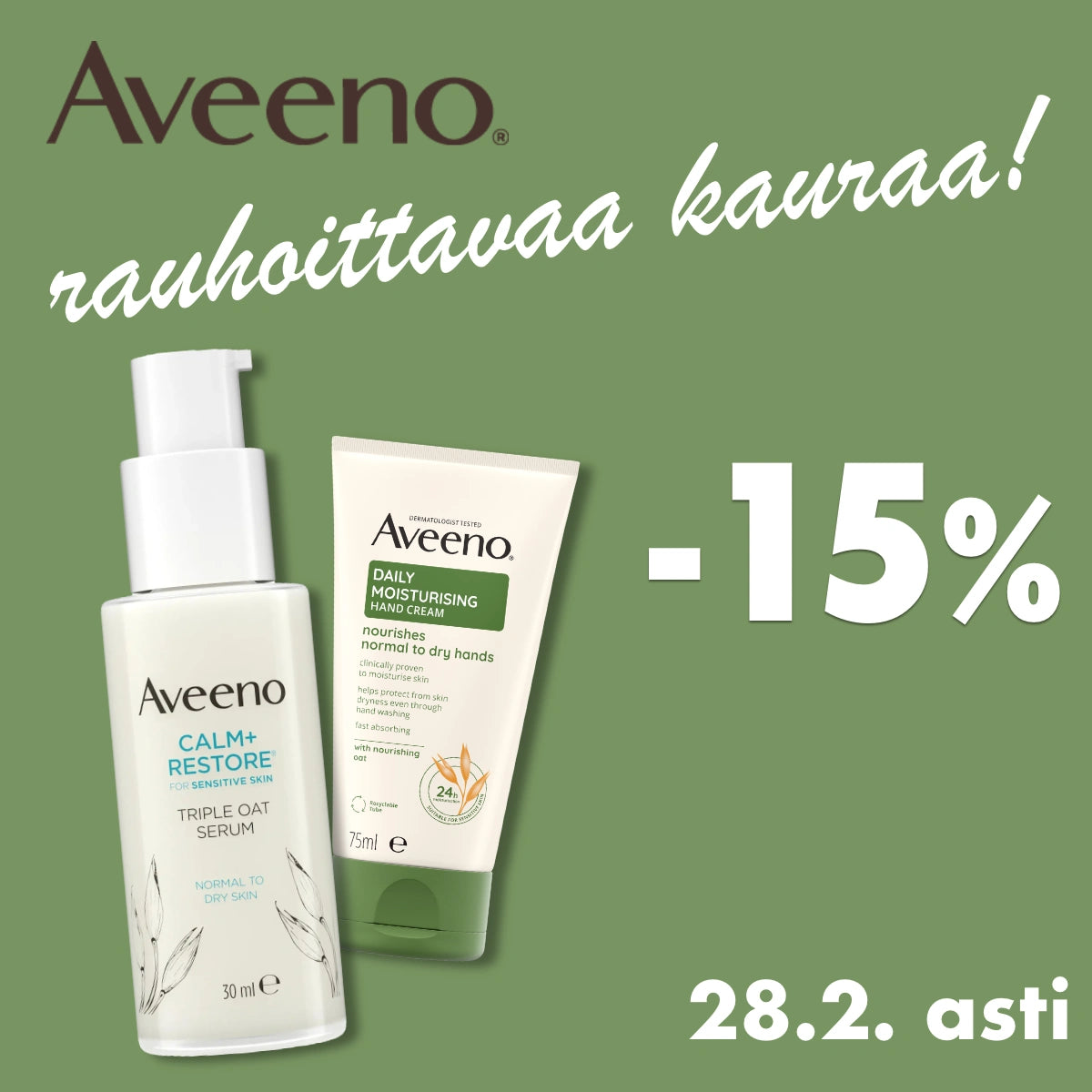 Aveeno -15% helmikuun ajan