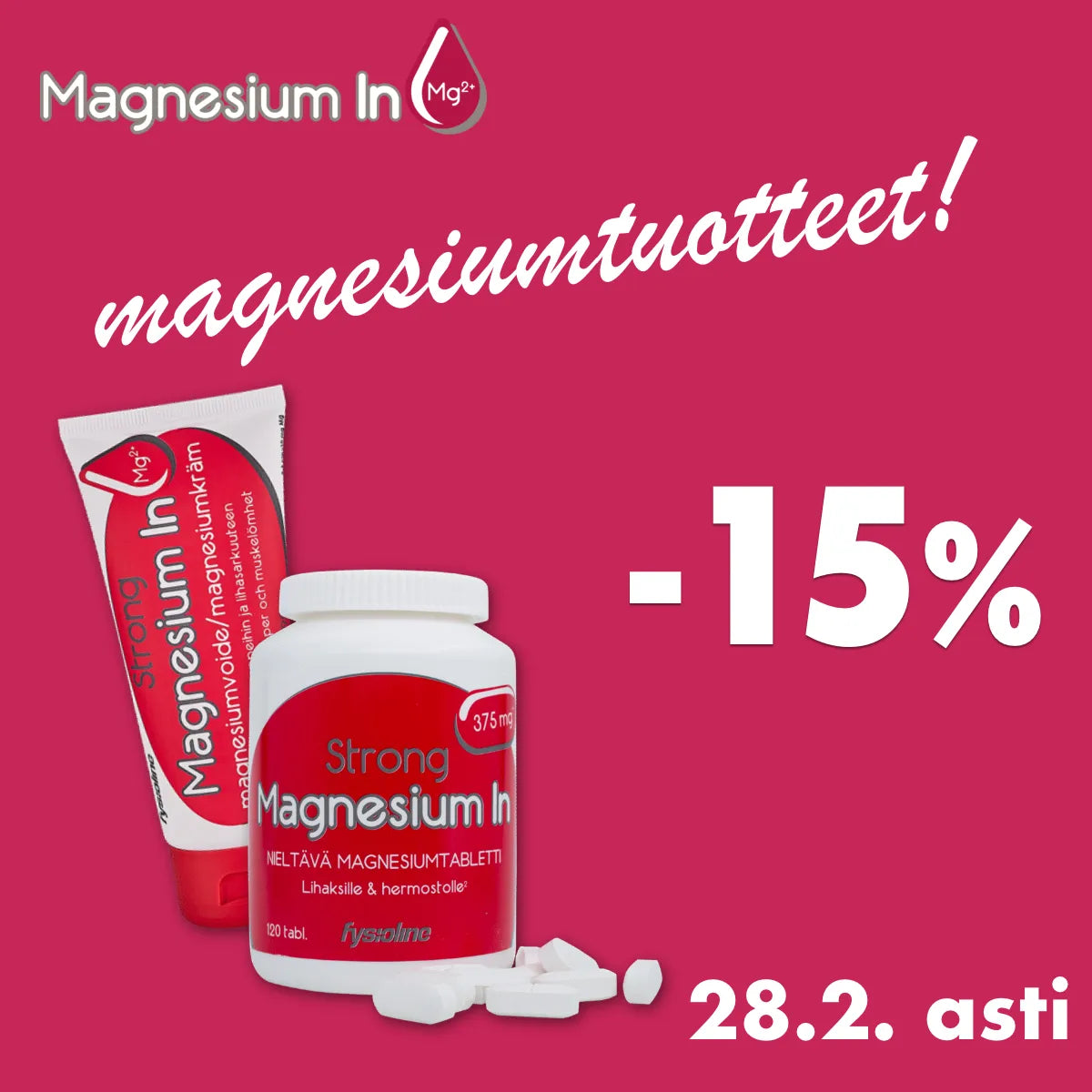 Magnesium In Strong -15% helmikuun ajan
