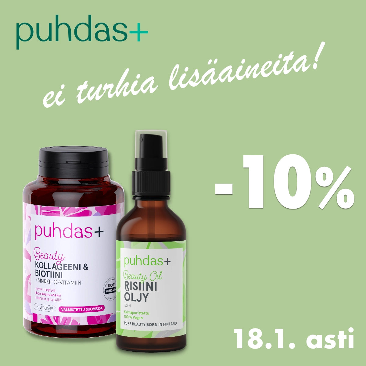 Puhdas+ -10% 18.1.2026 asti