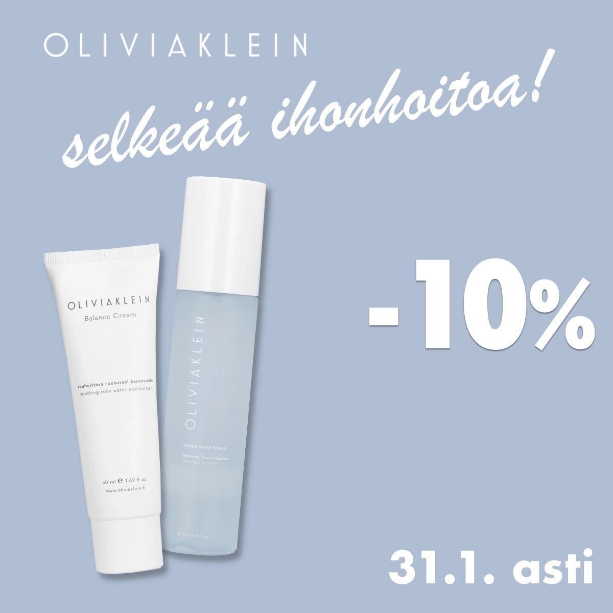 Olivia klein -10% tammikuun ajan