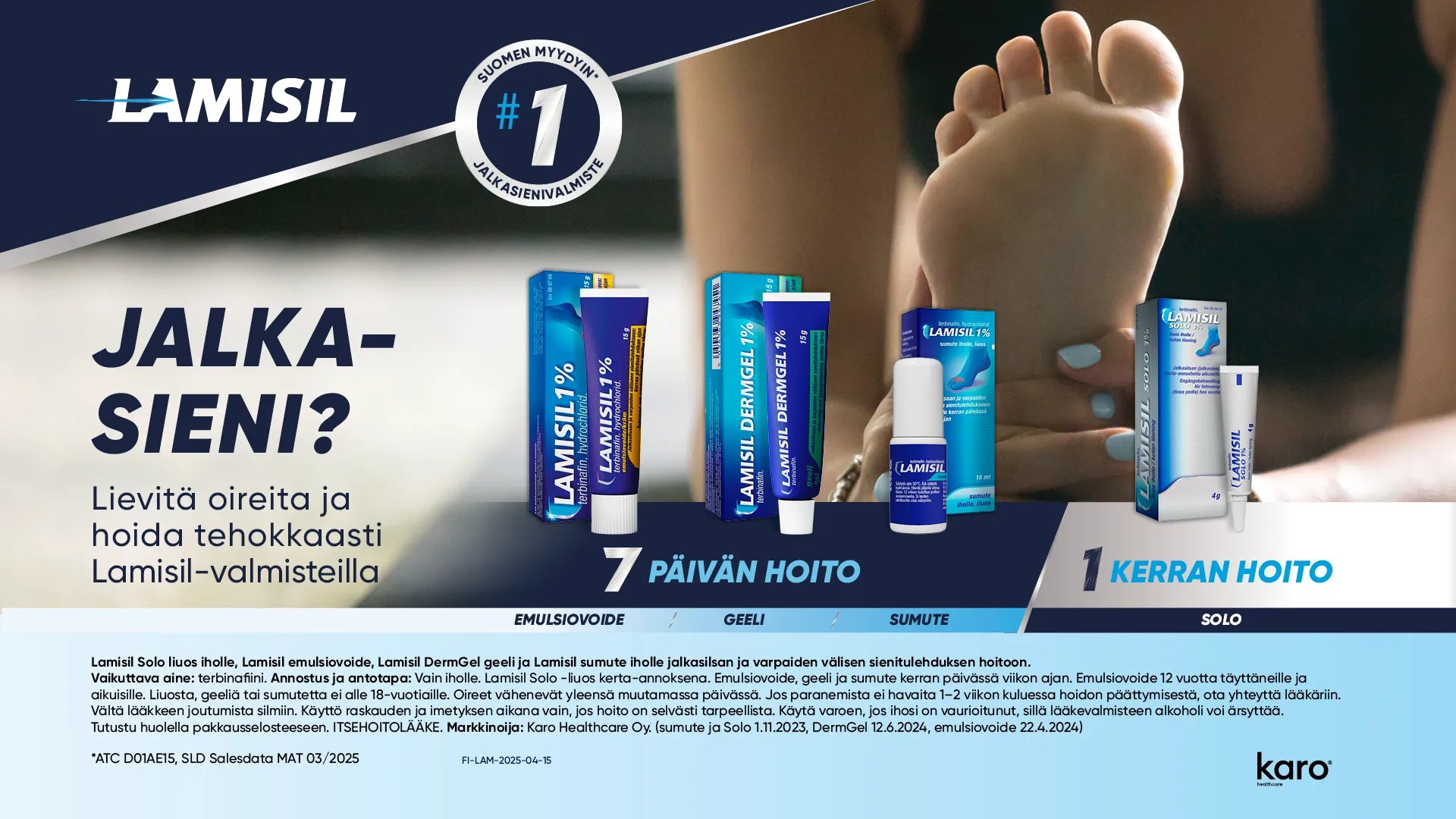 Lamisil jalkasieneen