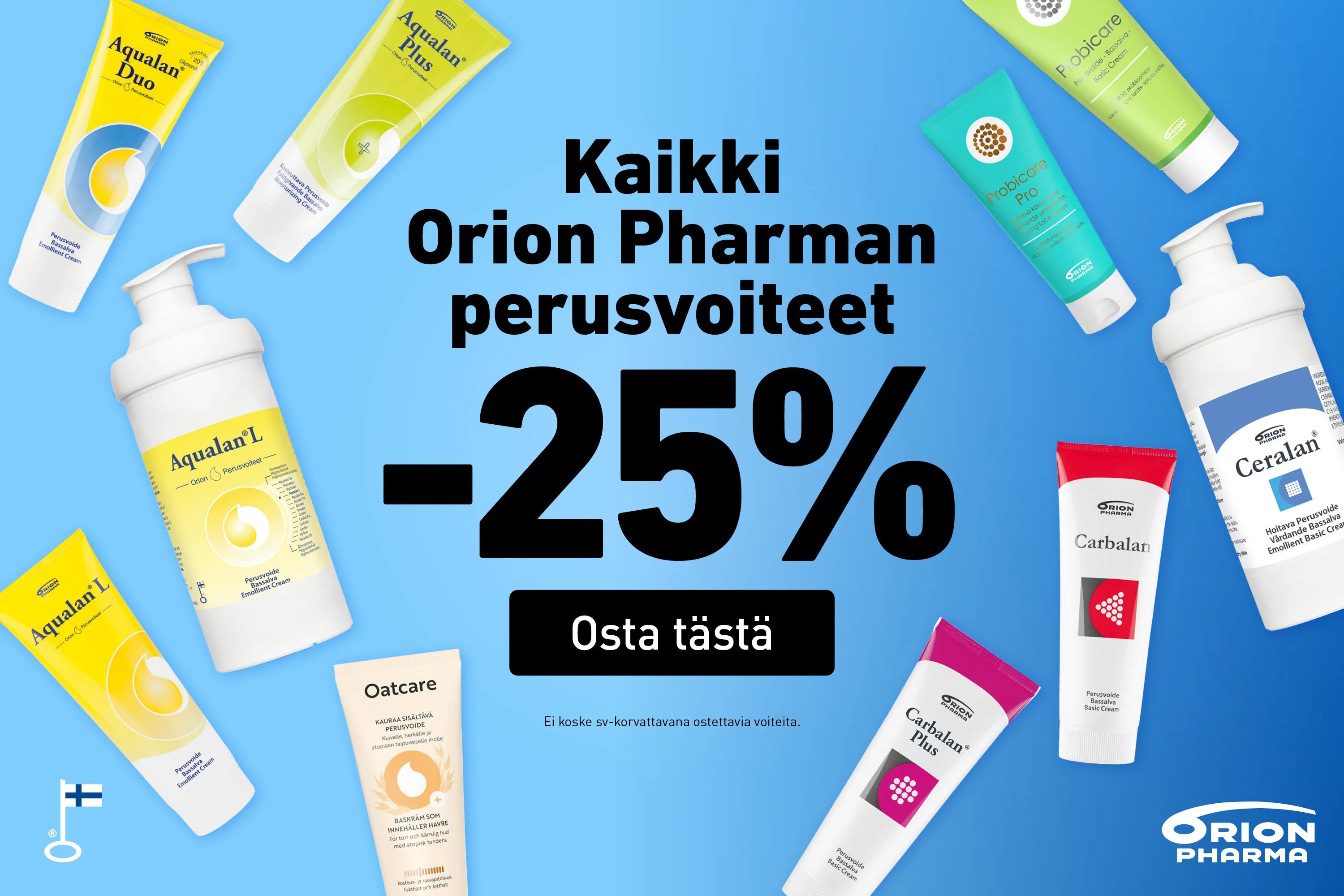 Orionin perusvoiteet -25% helmikuun ajan