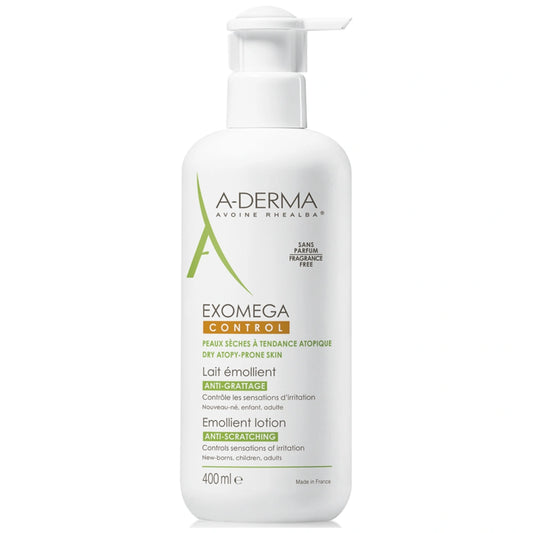 A-DERMA Exomeda Control Lotion pumppupullo 400 ml  kuivalle ja atooppiselle iholle.