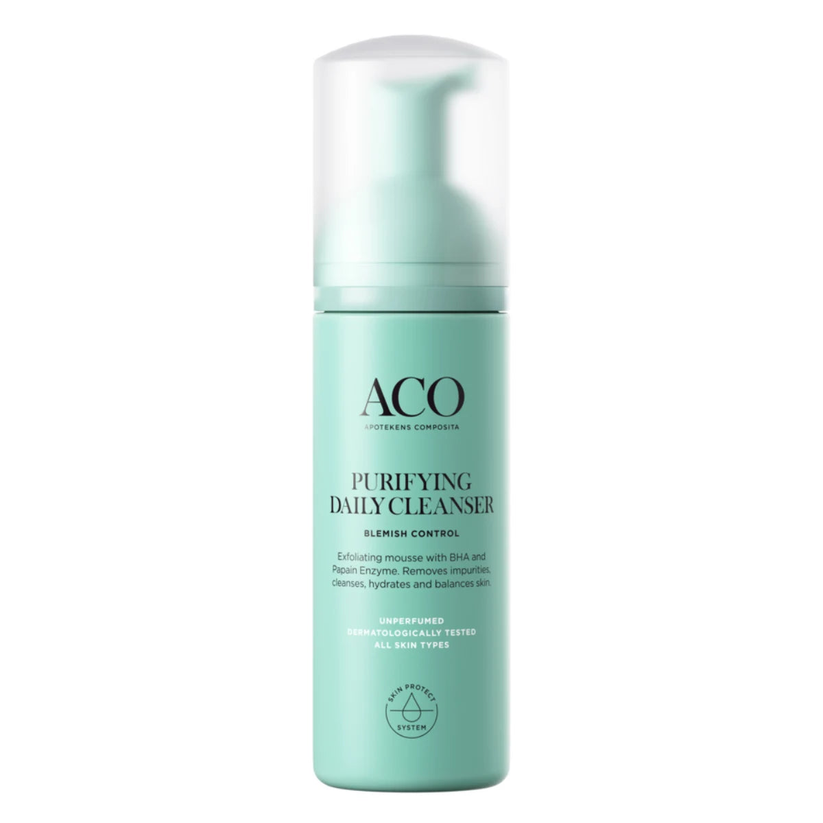 ACO Face Purifying Daily Cleanser hajusteeton 150 ml – puhdistusvaahto epäpuhtauksille, ilman kuivattavaa tunnetta