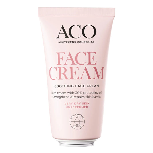 ACO Face Soothing Cream 50 ml – rauhoittava kasvovoide herkälle ja kuivalle iholle