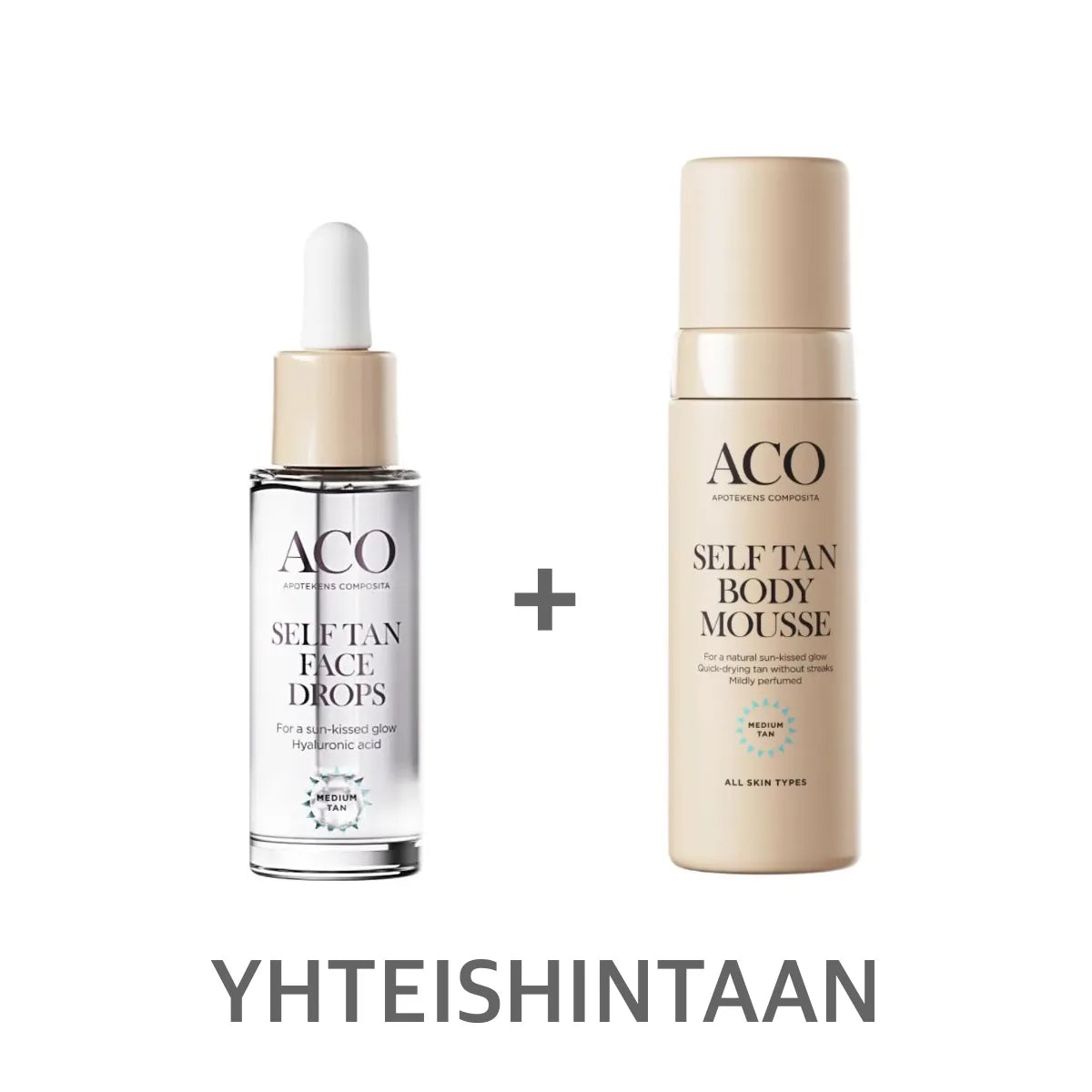 ACO Self Tan Mousse & Drops tuotesetti edulliseen yhteishintaan