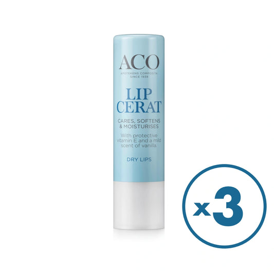 ACO Face Lip Cerat hoitava huulivoide 3 kpl 