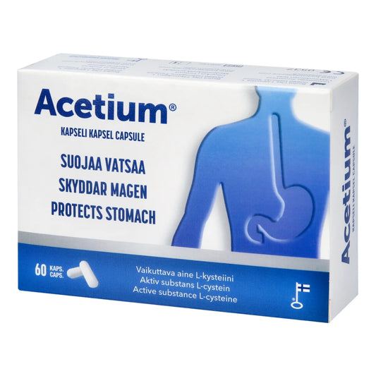 ACETIUM 100 mg kapseli 60 kpl suojaa vatsaa