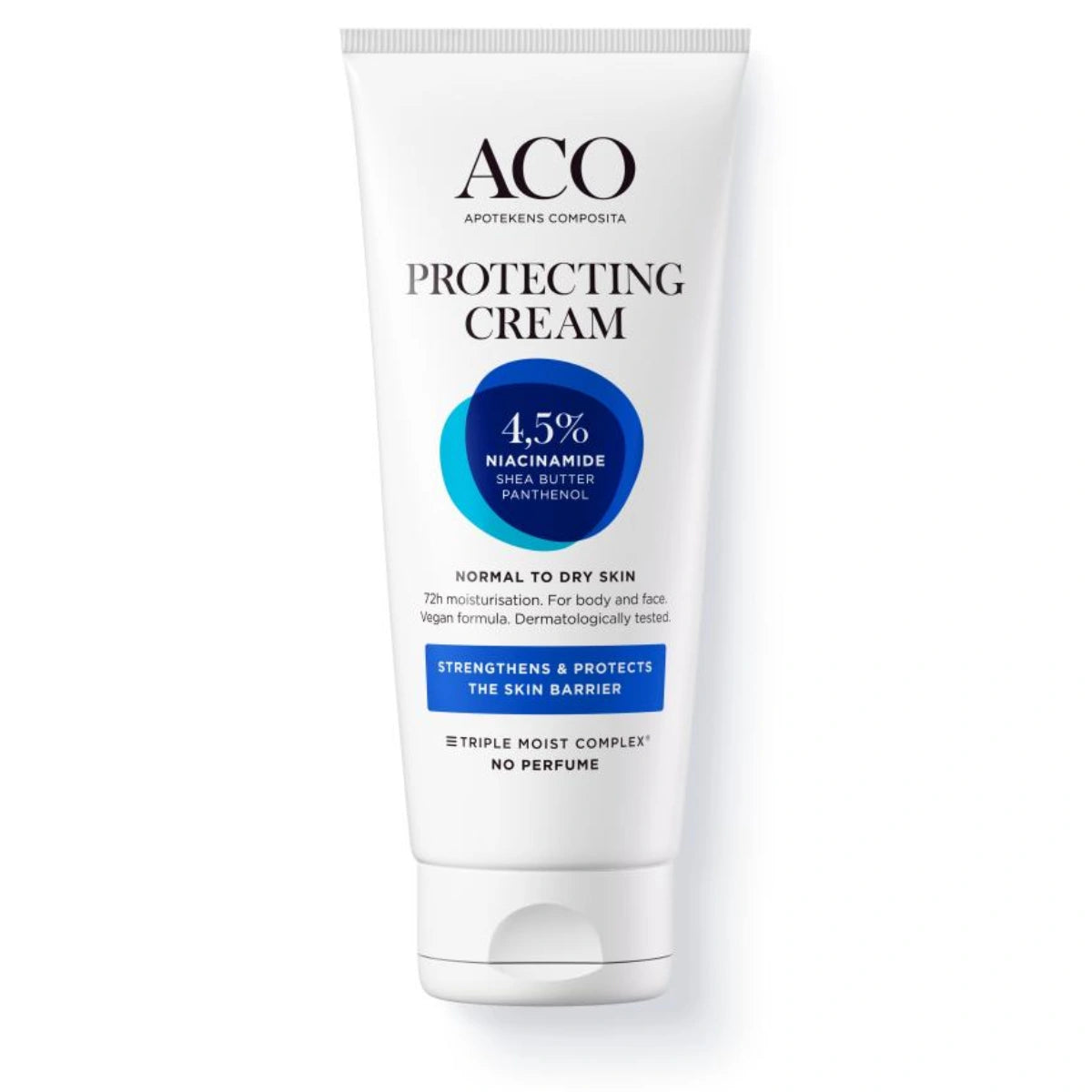 ACO Body Protecting Cream Protect 200 ml kosteuttaa ja suojaa kuivaa ja herkkää ihoa vahvistaen ihon omaa luonnollista suojaa
