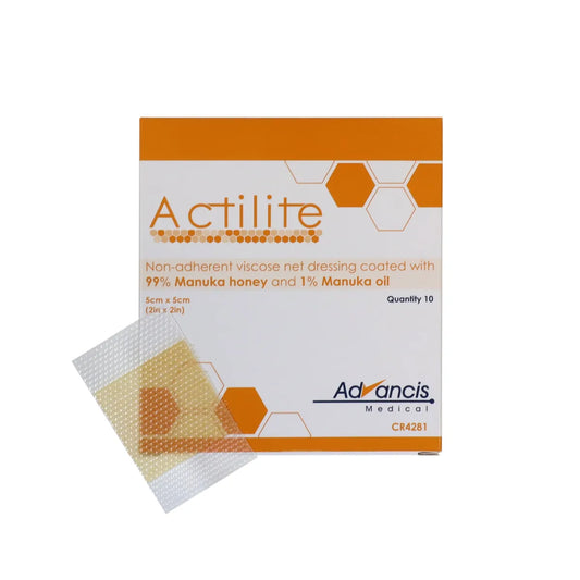 ACTILITE Manuka verkkosidos 5x5 cm 10 kpl