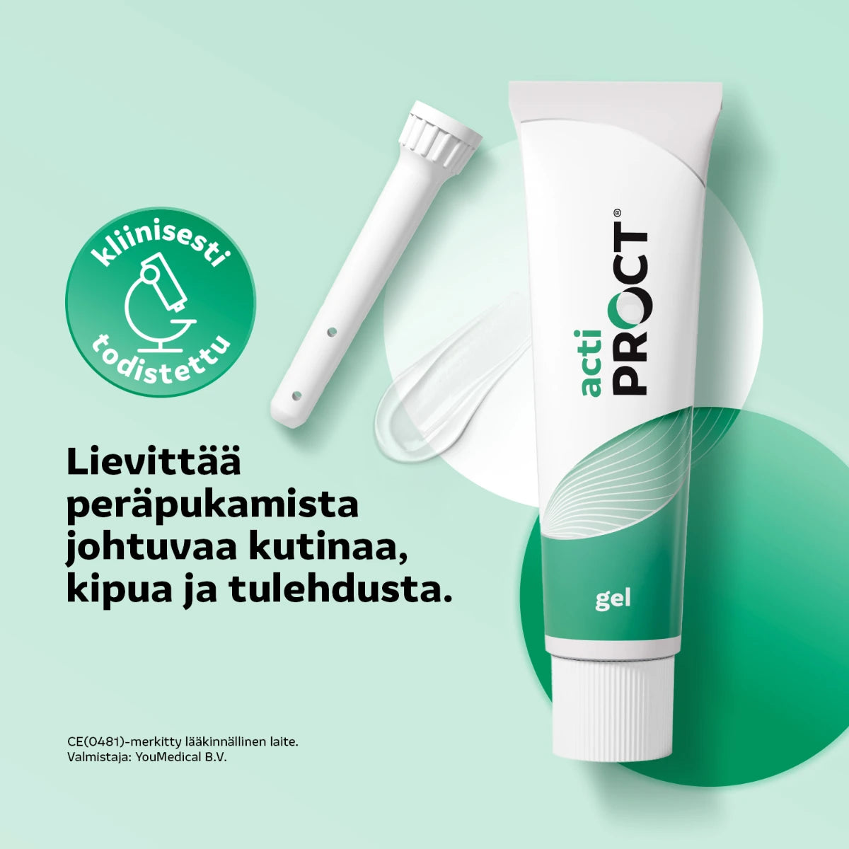 ActiProct Geeli + asetin 30 g lievittää peräpukamista johtuvaa kutinaa