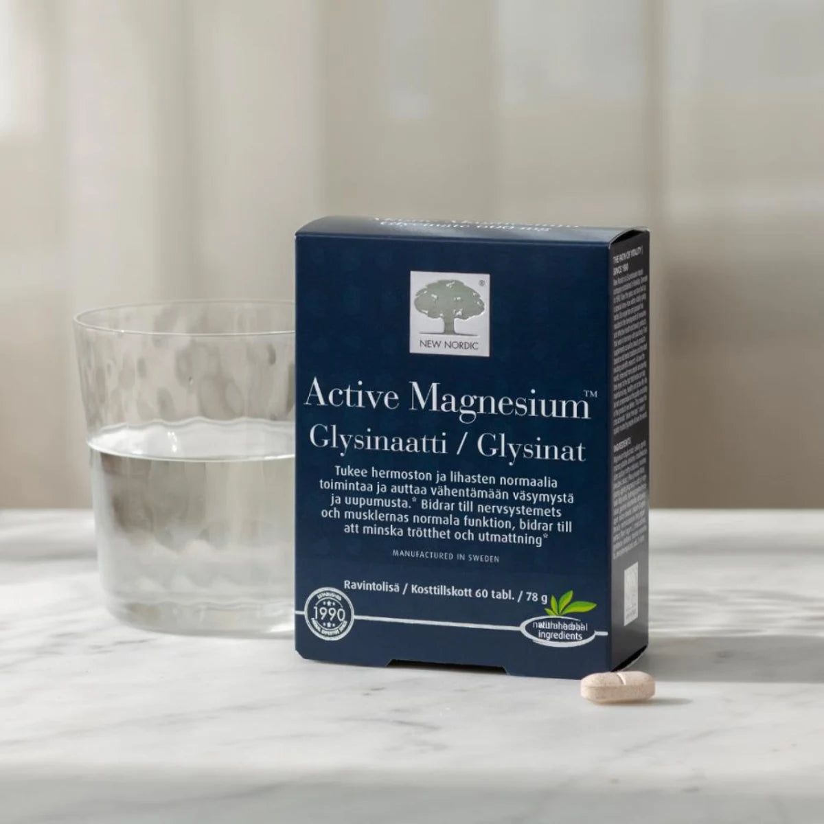 Active Magnesium Glysinaatti tabletti hermostolle ja lihaksille