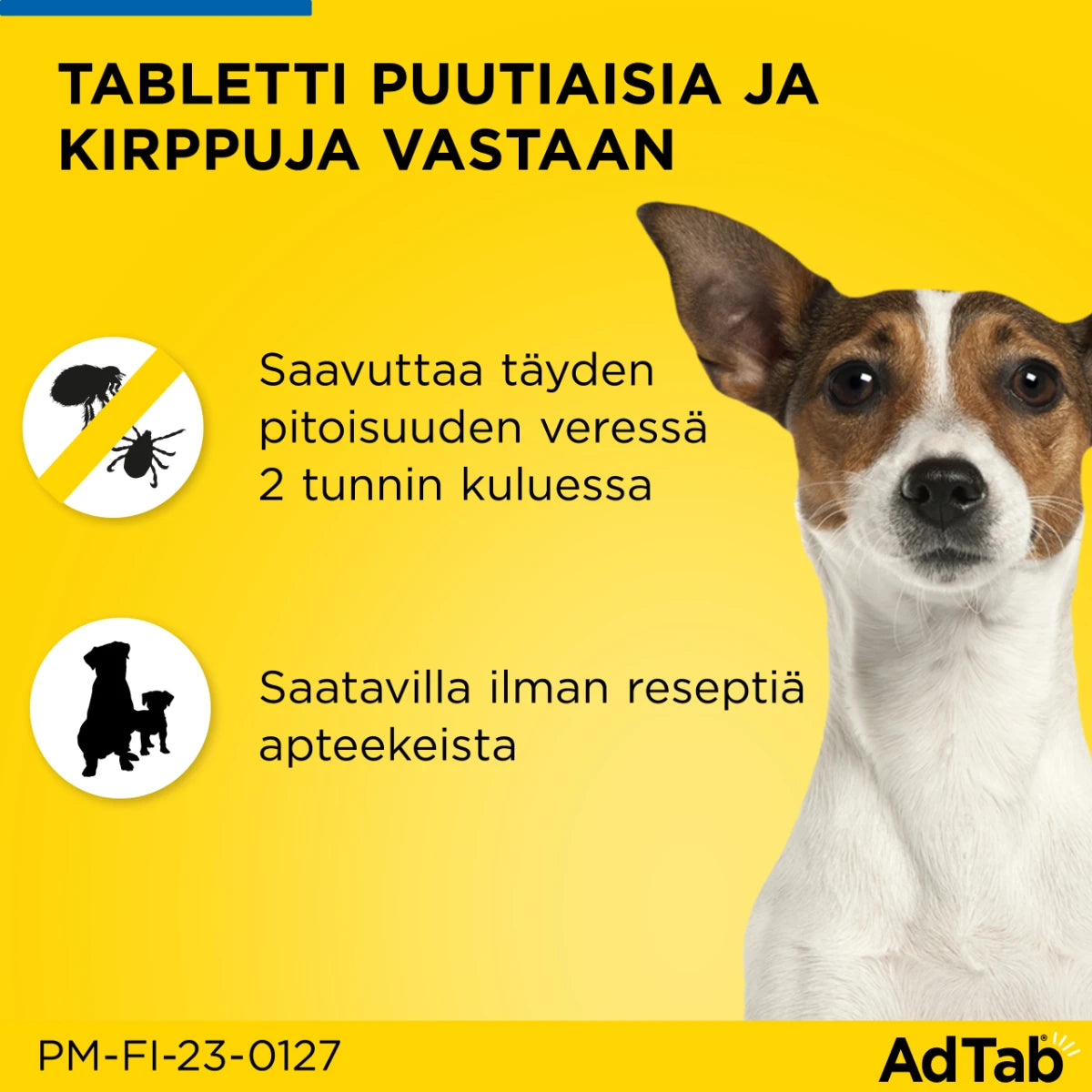 ADTAB 900 mg Vet purutabletti koirille yli 22-45 kg puutiaisia ja kirppuja vastaan