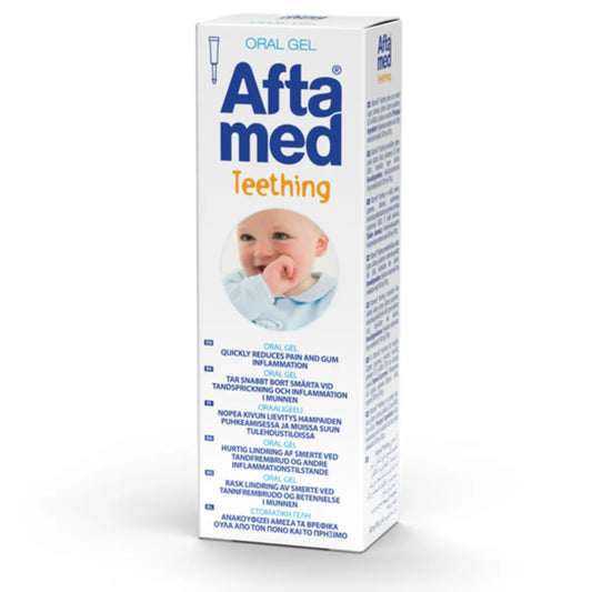 Aftamed Teething Gel 10 ml –Lievittää vauvojen suukipuja hampaiden puhkeamisen aikana