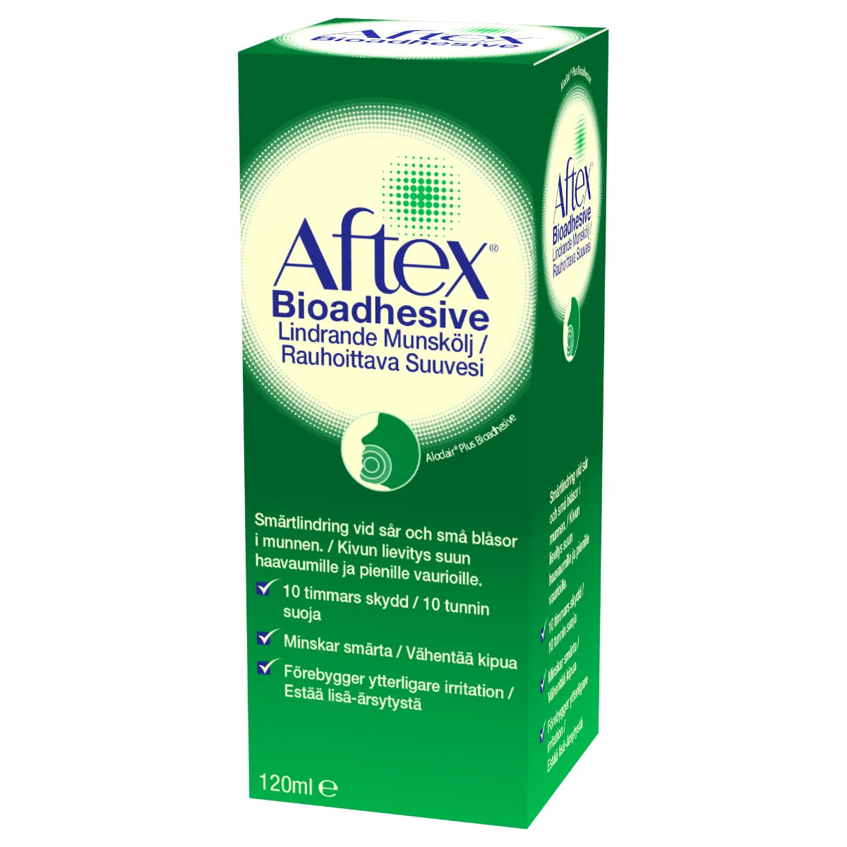 AFTEX Bioadhesive rauhoittava suuvesi 120 ml
