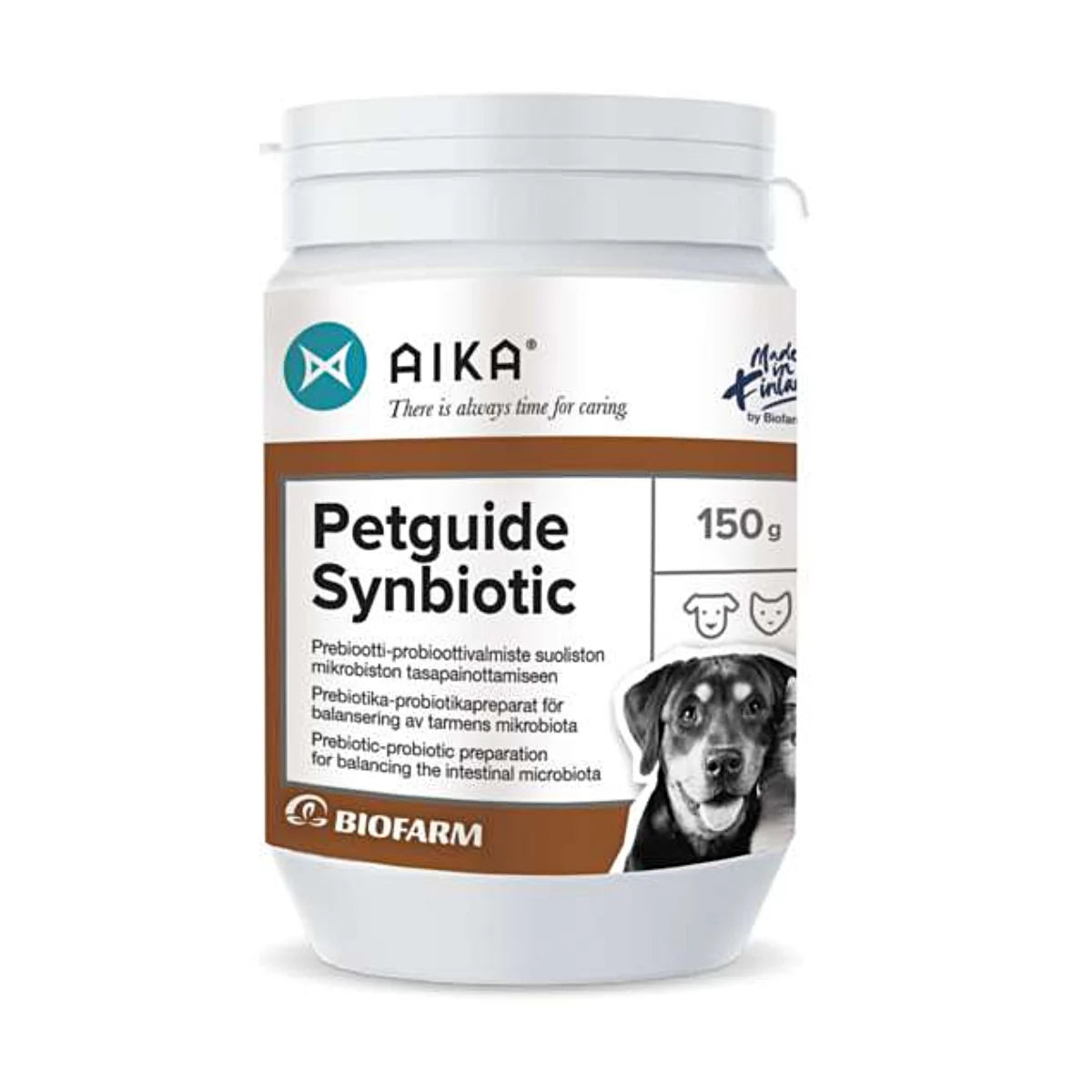 AIKA Petguide Synbiotic 150 g prebiootti-probioottivalmiste mikrobiston tasapainottamiseen