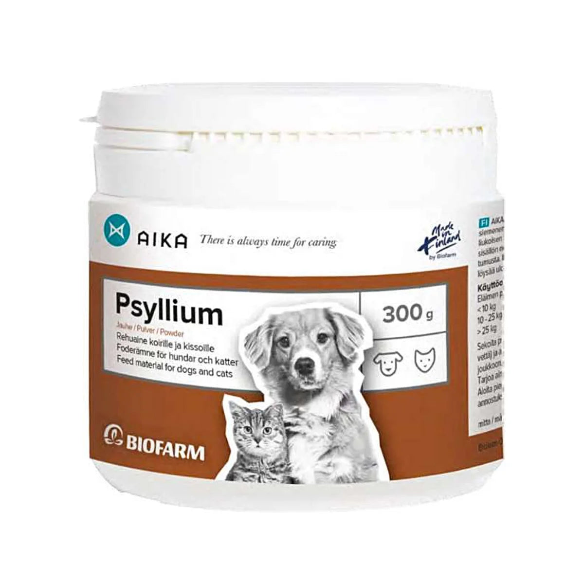 AIKA Psyllium 300 g – Luonnollinen liukoinen kuitu koirille ja kissoille