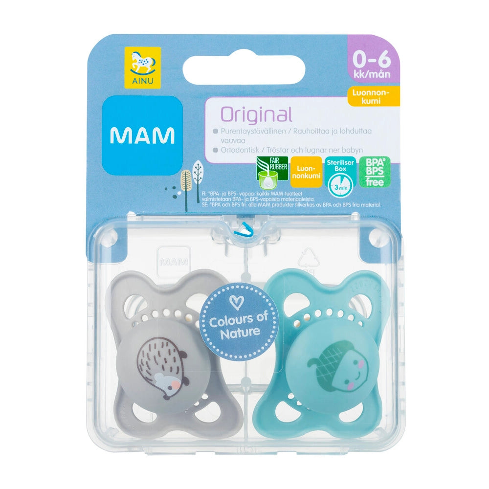 AINU MAM Original 0-6kk silikonitutti 2 kpl