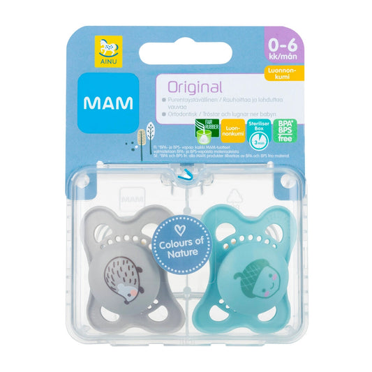 AINU MAM Original 0-6kk silikonitutti 2 kpl