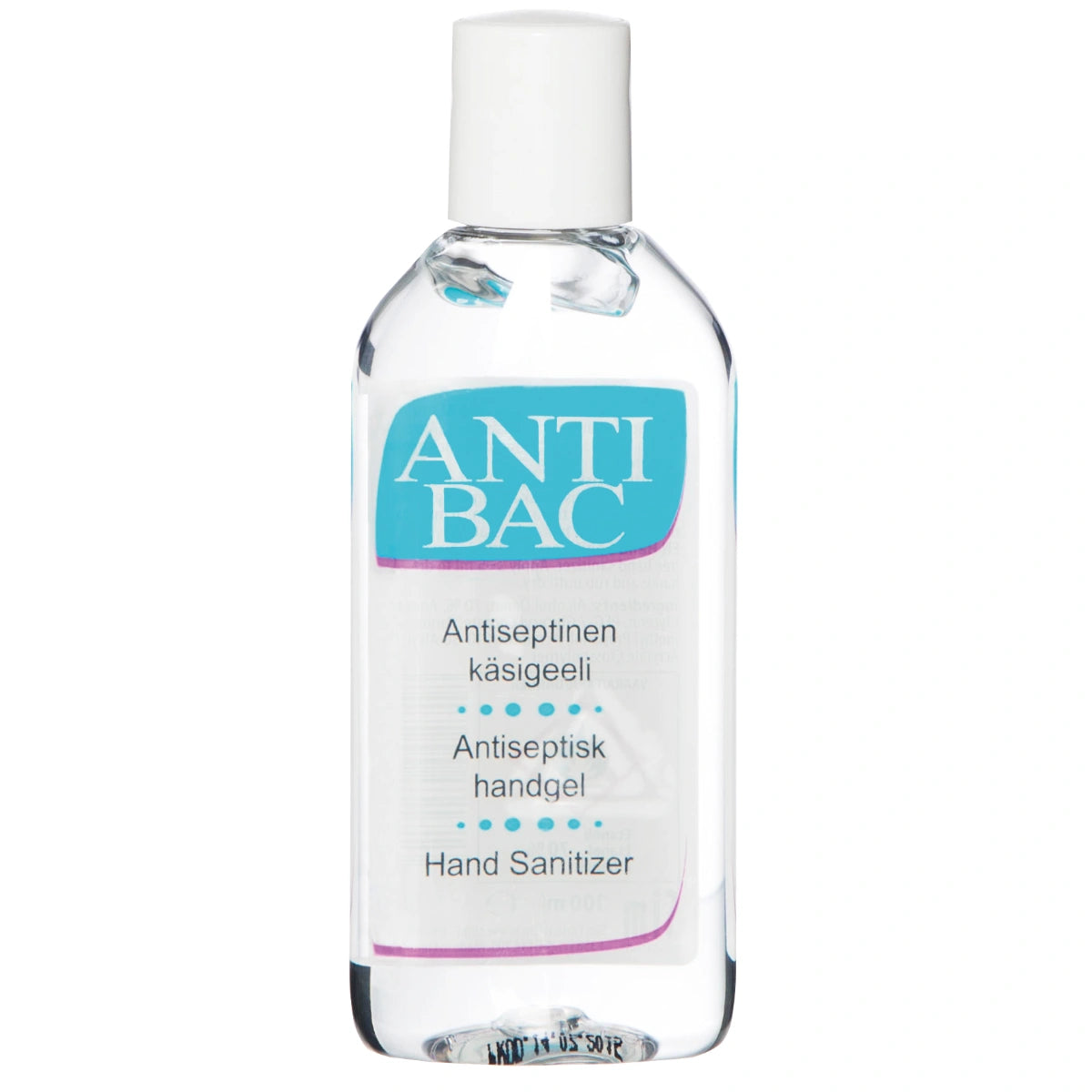 ANTIBAC Antiseptinen käsigeeli 100 ml hajuton geeli puhdistaa kädet nopeast