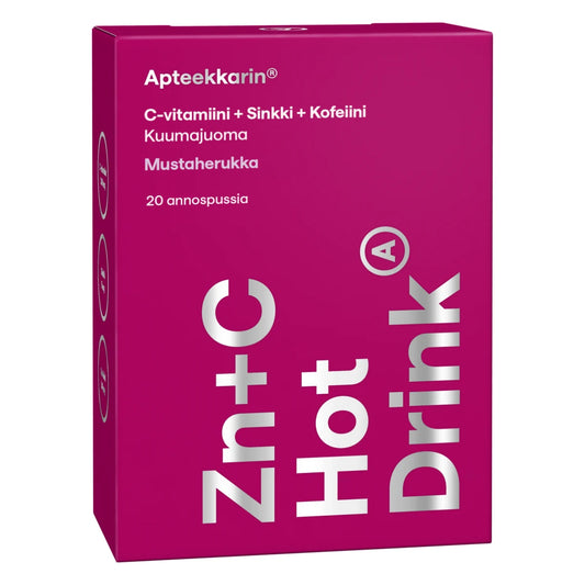 APTEEKKARIN C + Sinkki mustaherukka kuumajuomajauhe 20 kpl