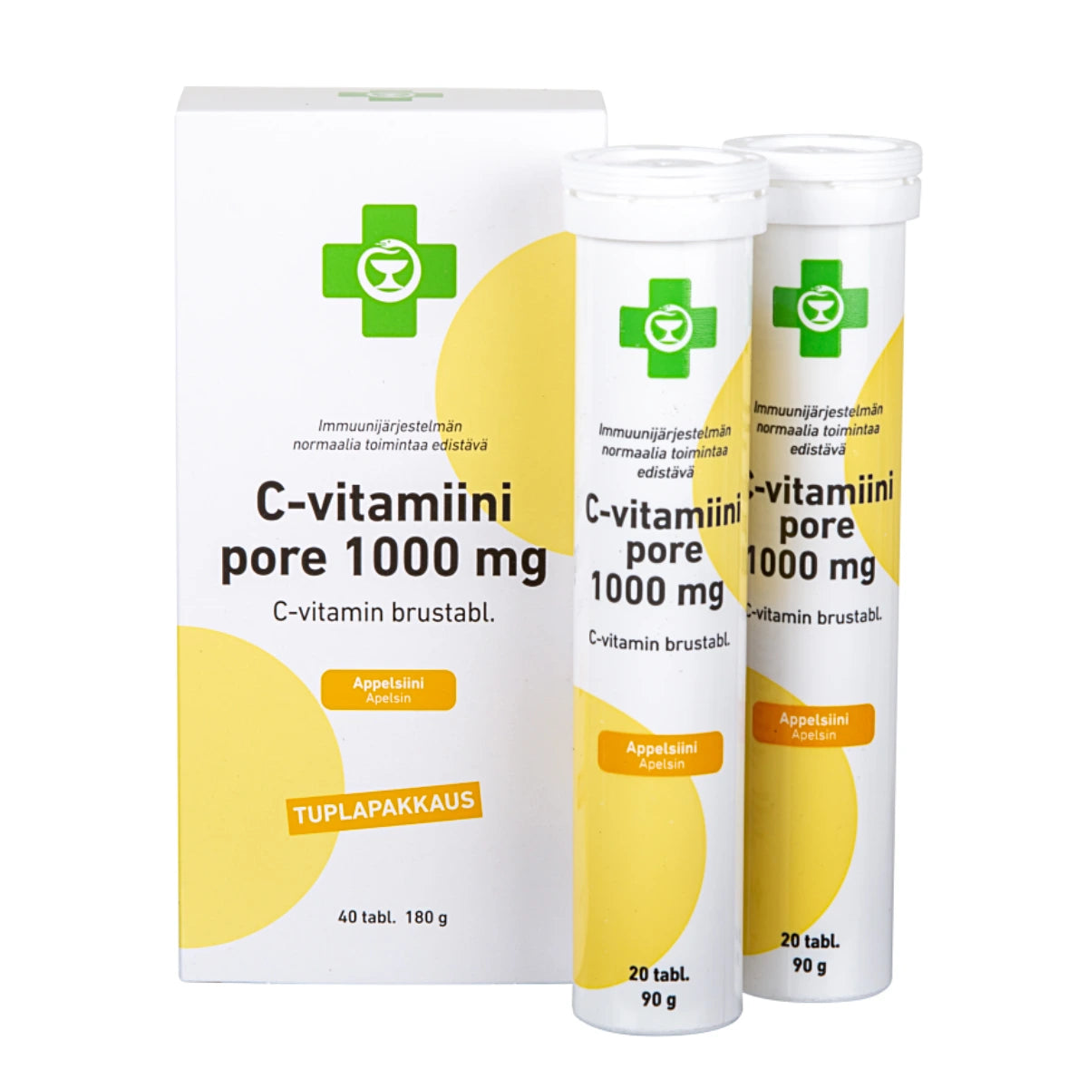 APTEEKKI C-vitamiini 1000 mg appelsiini poretabletti 40 kpl