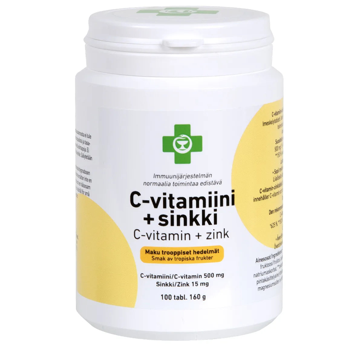 APTEEKKI C-vitamiini + sinkki trooppiset hedelmät 100 tabl