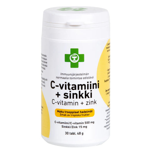 APTEEKKI C-vitamiini + sinkki trooppiset hedelmät 30 tabl