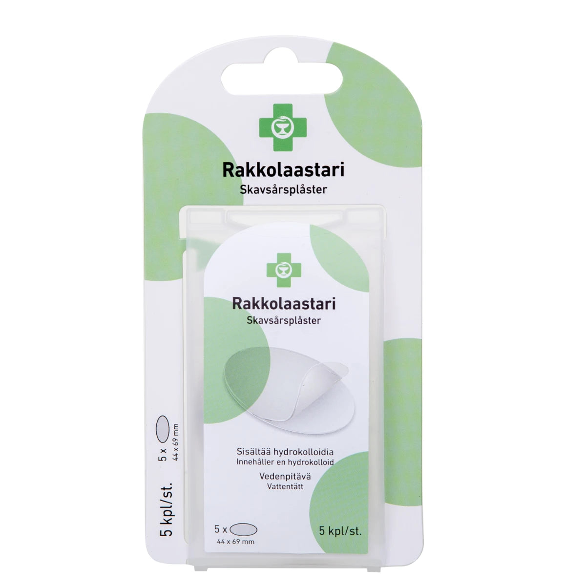 APTEEKKI Rakkolaastari 5 kpl vedenpitävä hydrokolloidilaastaari rakkojen hoitoon ja suojaamisee