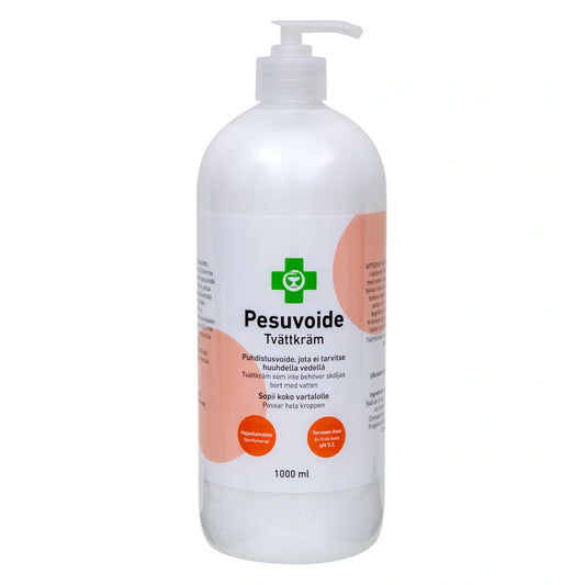 APTEEKKI Pesuvoide 1000 ml puhdistusvoide, jota ei tarvitse huuhdella vedellä
