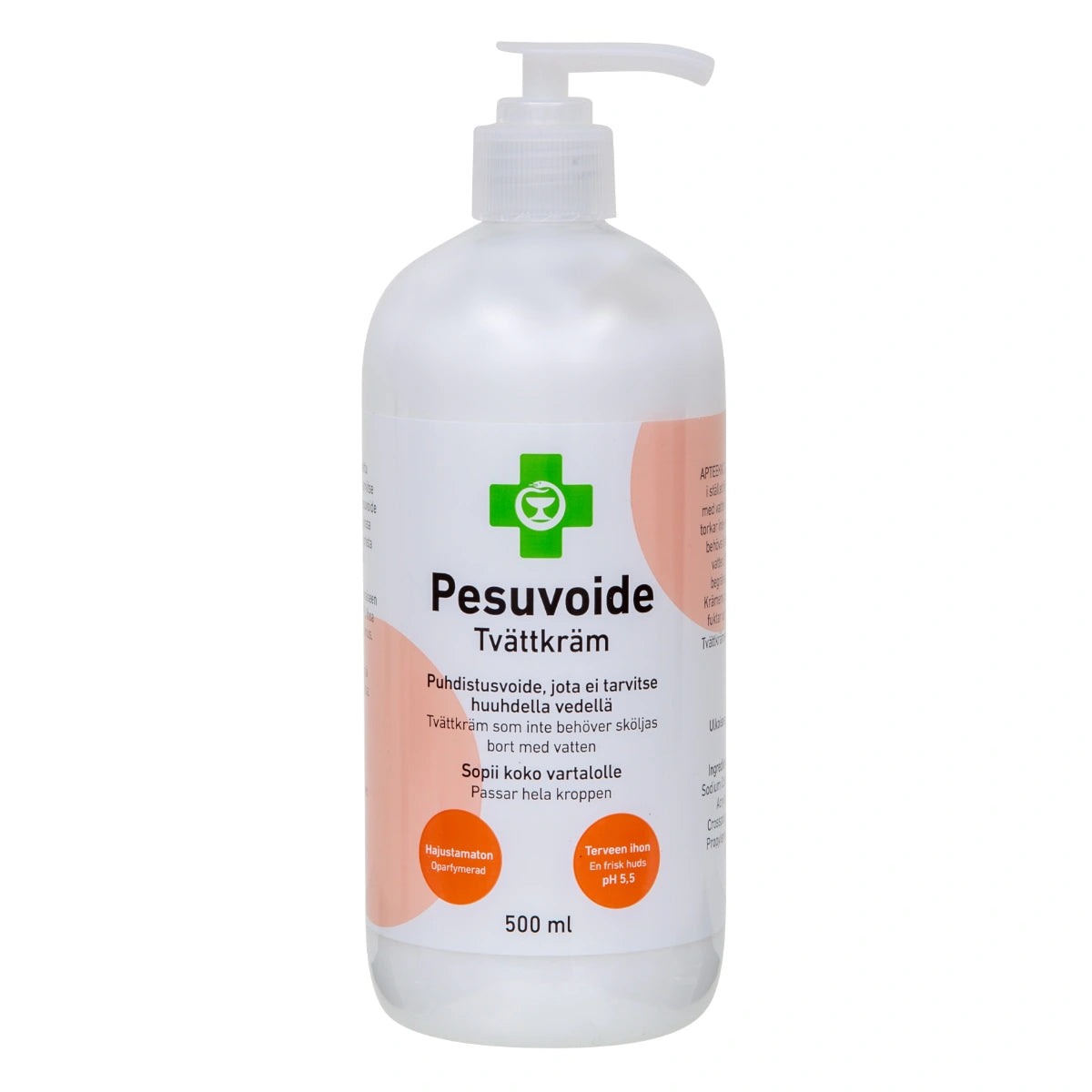 APTEEKKI Pesuvoide 500 ml, ei tarvitse huuhdella vedellä