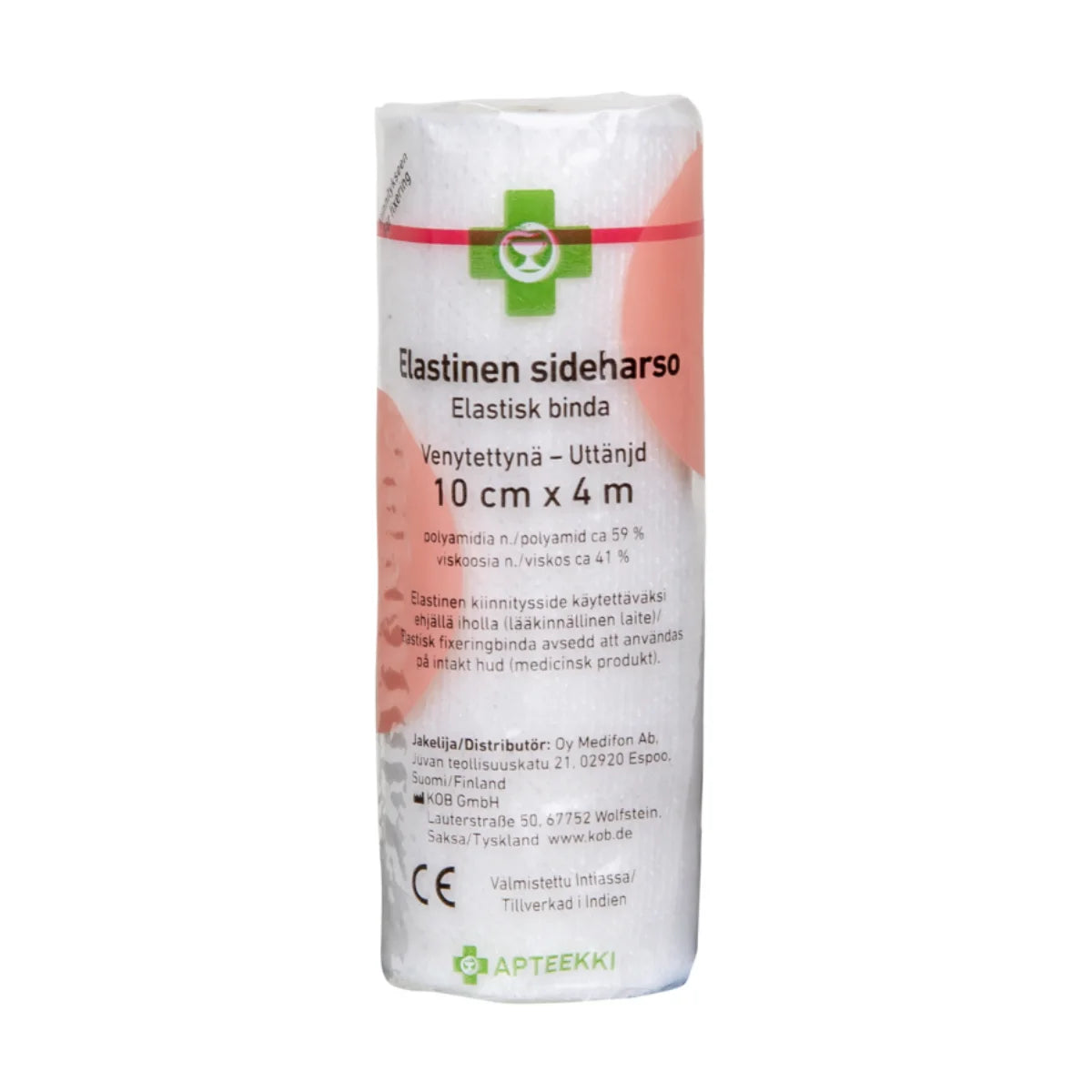 APTEEKKI Sideharso elastinen 10 cm x 4 m