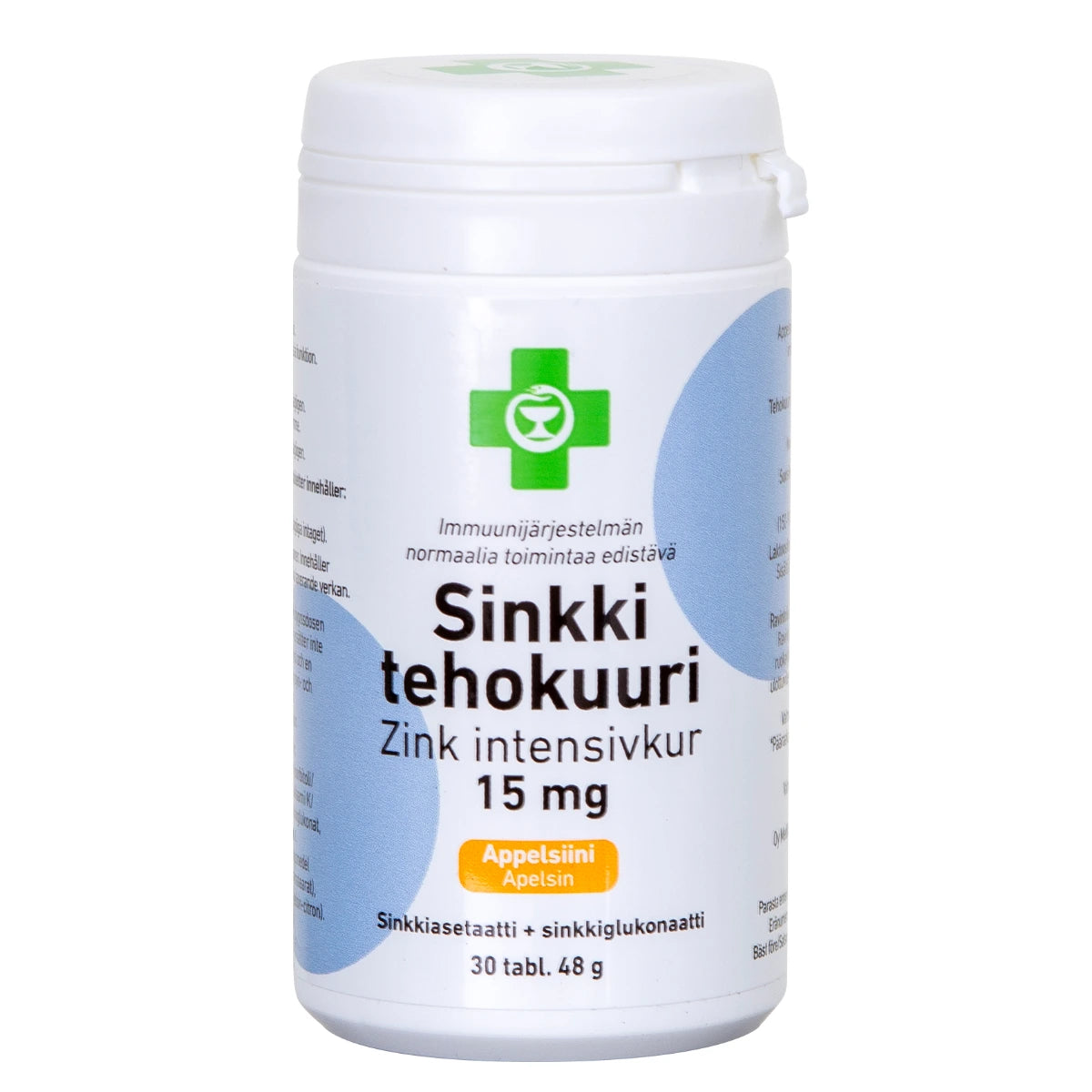 APTEEKKI Sinkki Tehokuuri imeskelytabletti 30 kpl appelsiininmakuinen