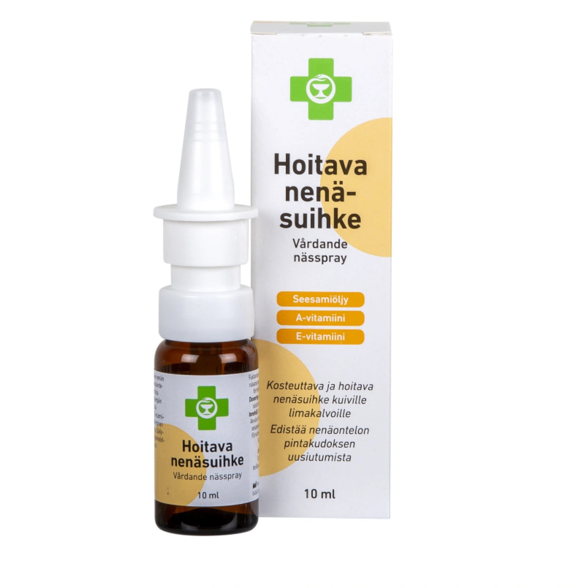 APTEEKKI Hoitava nenäsuihke 10 ml kosteuttaa ja hoitaa nenän kuivia limakalvoja