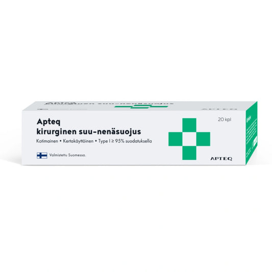 APTEQ Kirurginen suu-nenäsuojus 20 kpl