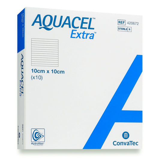 AQUACEL Extra 10 cm x 10 cm geeliytyvä haavasidos 10 kpl