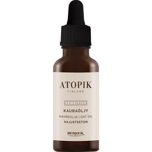 Atopik Sensitive Kauraöljy 30 ml – Hajusteeton kasvoöljy kuivalle ja herkälle iholle