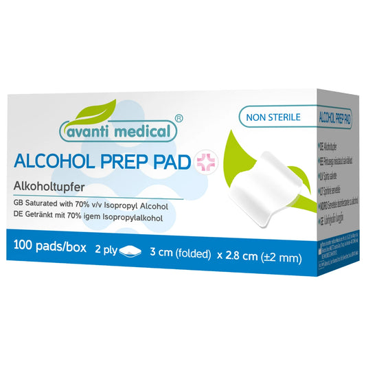 AVANTI Medical ihonpuhdistuslappu 2krs 100 kpl, koko 3 cm x 3 cm