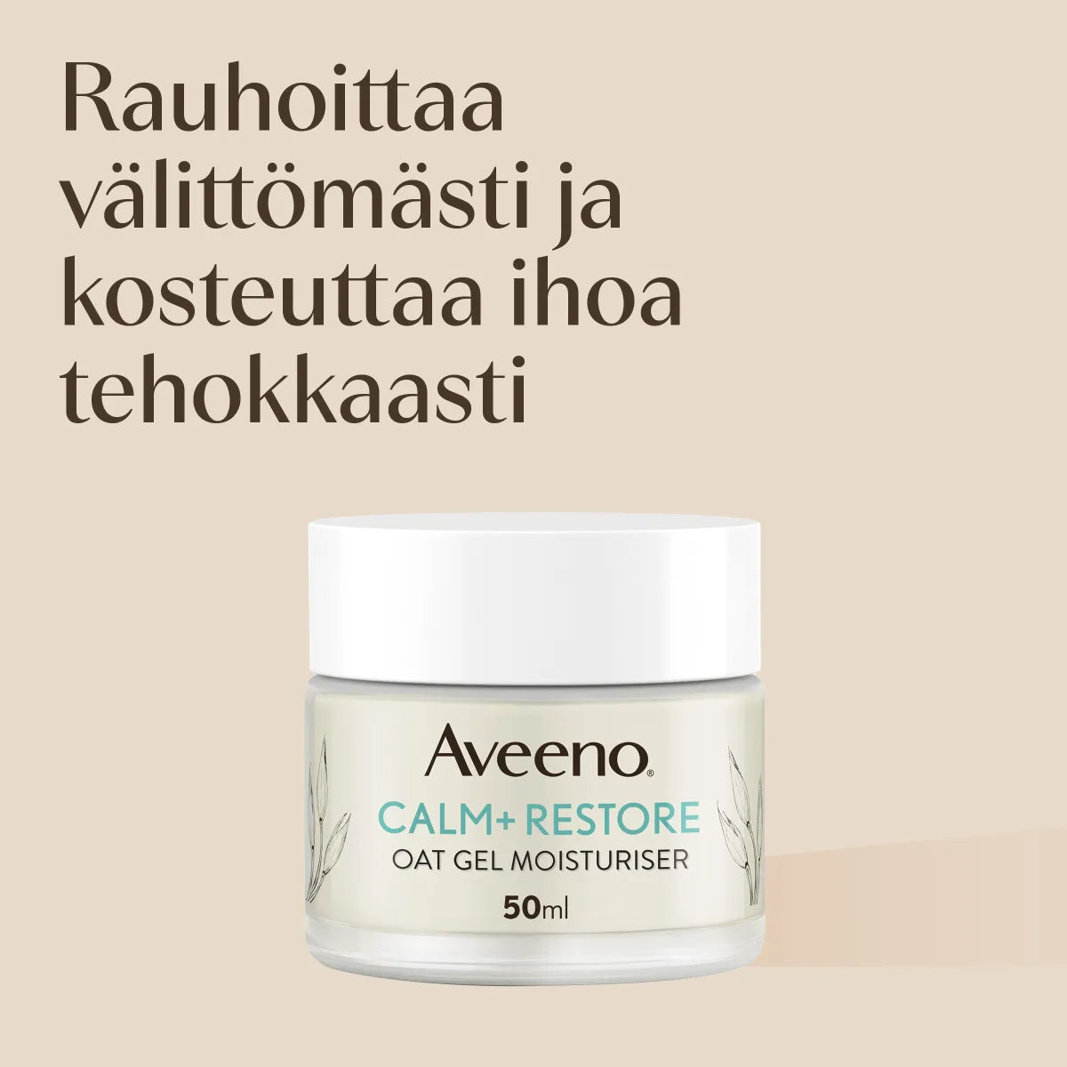 Aveeno Calm + Restore Oat Gel Moisturiser 50 ml – rauhoittaa välittömästi ja kosteuttaa ihoa