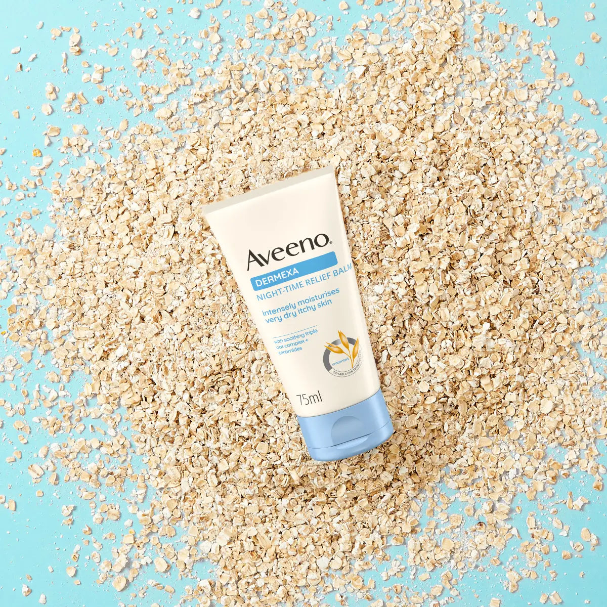 Aveeno Dermexa Night Relief Balm 75 ml sisältää kaura-uutetta