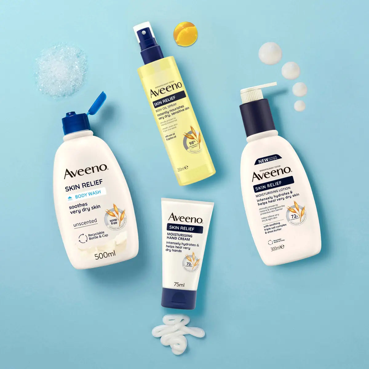 Aveeno Skin Relief Moisturising Lotion kosteusvoide 500 ml tuoteperhe kuivalle ja ärtyneelle iholle