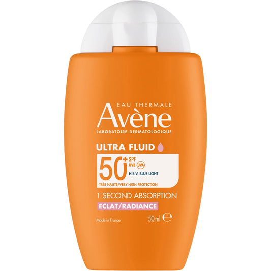 Avène Ultra Fluid Radiance SPF50+ 50 ml – hehkua antava aurinkosuojavoide